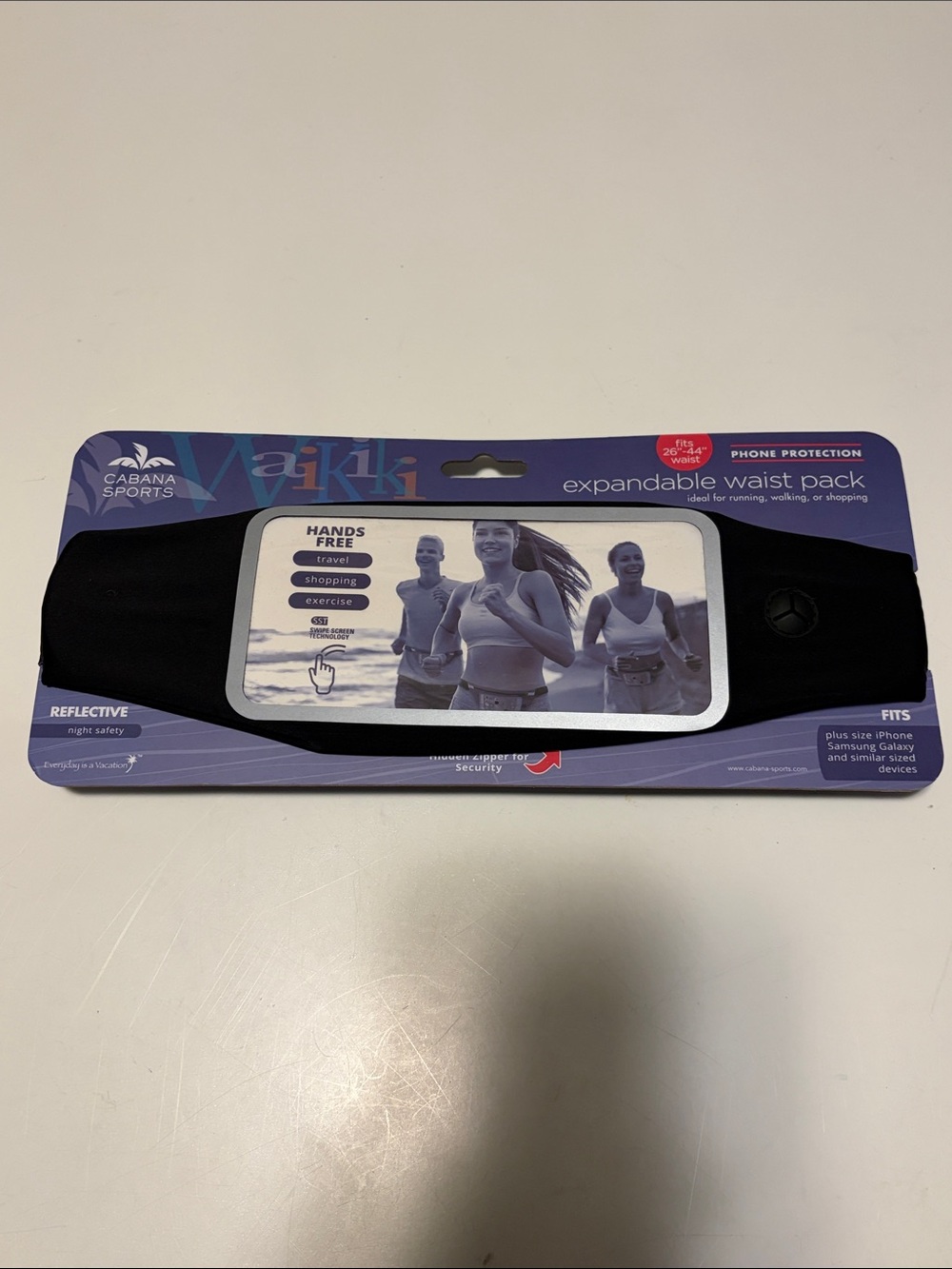 Cabana Sports Expandable Waist Cell Phone Holder -New